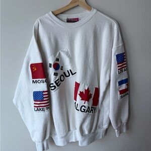 Vintage Olympic Flags Crewneck Men’s XXL
